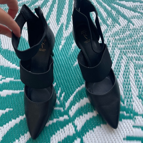 Black Strappy Heels - Picture 2 of 8